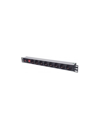 INTELLINET PDU letva 19" 1U Rackmount, 8x šuko, 3m, crna